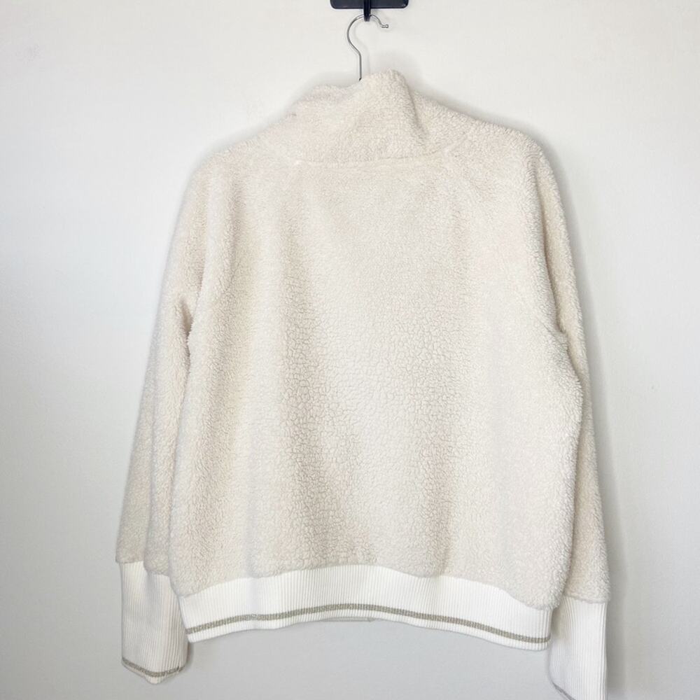 Athleta Tugga Cream Teddy Jacket Plush Cozy Design Size XL - Picture 5 of 5